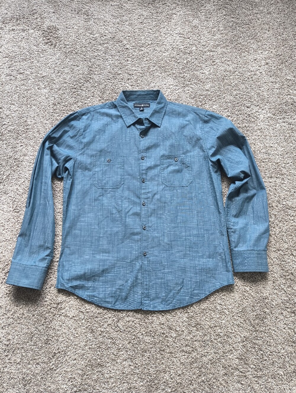 Men's Beverly Hills Polo Club Long sleeve Button Down Casual Shirt Men Size XL
